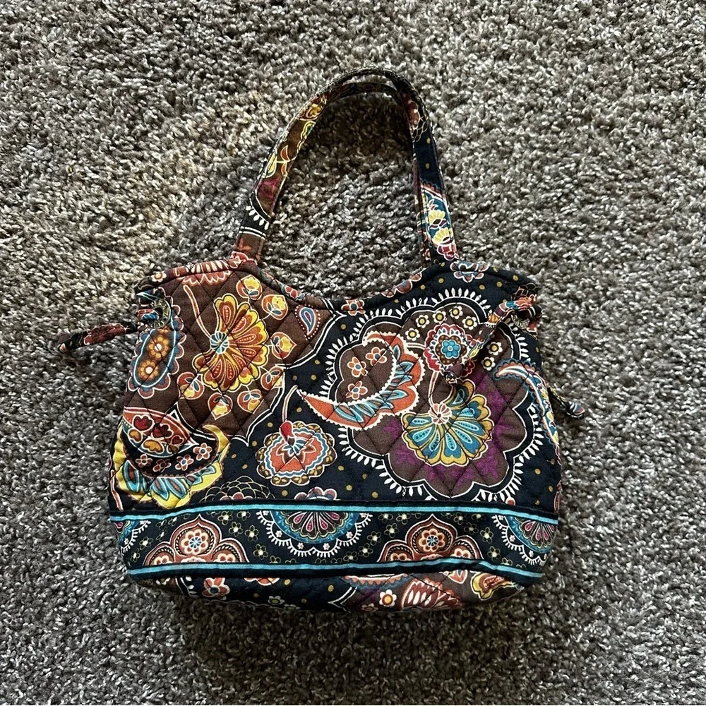 2000s Y2K Vera Bradley Kensington Quilted Clutch Bag Paisley Floral Retired